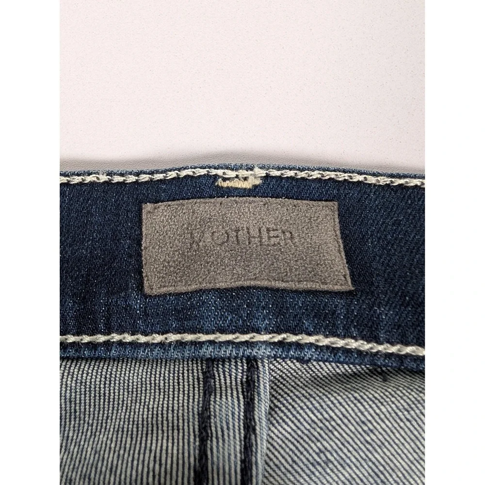 Mother Jeans Womens 26 Blue The Rascal‎ Ankle Snippet Raw Hem Tongue And Chic